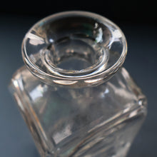 Load image into Gallery viewer, Heavy Square Cut EDINBURGH CRYSTAL Decanter with Criss-Cross Pattern All Around. 9 1/2 inches
