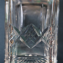 Load image into Gallery viewer, Heavy Square Cut EDINBURGH CRYSTAL Decanter with Criss-Cross Pattern All Around. 9 1/2 inches
