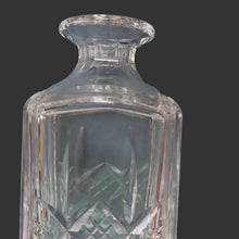 Load image into Gallery viewer, Heavy Square Cut EDINBURGH CRYSTAL Decanter with Criss-Cross Pattern All Around. 9 1/2 inches
