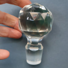 Load image into Gallery viewer, Heavy Square Cut EDINBURGH CRYSTAL Decanter with Criss-Cross Pattern All Around. 9 1/2 inches
