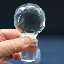 Load image into Gallery viewer, Heavy Square Cut EDINBURGH CRYSTAL Decanter with Criss-Cross Pattern All Around. 9 1/2 inches
