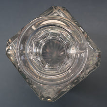 Load image into Gallery viewer, Heavy Square Cut EDINBURGH CRYSTAL Decanter with Faceted Heavy Globe Stopper. STAR OF EDINBURGH. 10 inches
