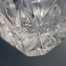 Load image into Gallery viewer, Heavy Square Cut EDINBURGH CRYSTAL Decanter with Faceted Heavy Globe Stopper. STAR OF EDINBURGH. 10 inches
