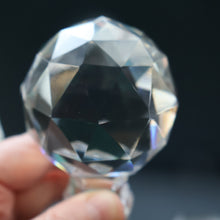 Load image into Gallery viewer, Heavy Square Cut EDINBURGH CRYSTAL Decanter with Faceted Heavy Globe Stopper. STAR OF EDINBURGH. 10 inches
