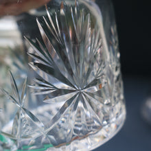 Load image into Gallery viewer, EDINBURGH CRYSTAL. Vintage PAIR of 1980s Mallet Shape Whisky Decanters STAR OF EDINBURGH Pattern
