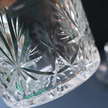Load image into Gallery viewer, EDINBURGH CRYSTAL. Vintage PAIR of 1980s Mallet Shape Whisky Decanters STAR OF EDINBURGH Pattern
