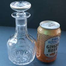 Load image into Gallery viewer, EDINBURGH CRYSTAL. Vintage PAIR of 1980s Mallet Shape Whisky Decanters STAR OF EDINBURGH Pattern
