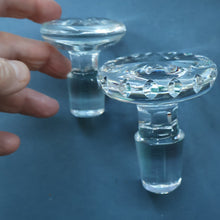 Load image into Gallery viewer, EDINBURGH CRYSTAL. Vintage PAIR of 1980s Mallet Shape Whisky Decanters STAR OF EDINBURGH Pattern
