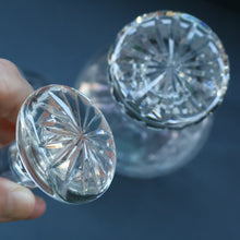 Load image into Gallery viewer, EDINBURGH CRYSTAL. Vintage PAIR of 1980s Mallet Shape Whisky Decanters STAR OF EDINBURGH Pattern
