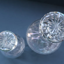 Load image into Gallery viewer, EDINBURGH CRYSTAL. Vintage PAIR of 1980s Mallet Shape Whisky Decanters STAR OF EDINBURGH Pattern
