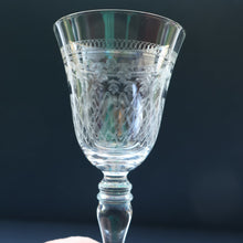 Load image into Gallery viewer, SET OF SIX Bohemian Glass Claret Wine Glasses. LADY HAMILTON Pall Mall Pattern. 6 inches
