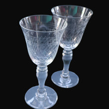 Load image into Gallery viewer, SET OF SIX Bohemian Glass Claret Wine Glasses. LADY HAMILTON Pall Mall Pattern
