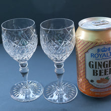 Load image into Gallery viewer, SET OF SIX EDINBURGH CRYSTAL (EDI8 Pattern) Small White Wine Glasses. SIGNED Height 4 5/8 inches
