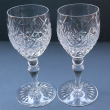 Load image into Gallery viewer, SET OF SIX EDINBURGH CRYSTAL (EDI8 Pattern) Small White Wine Glasses. SIGNED Height 4 5/8 inches
