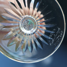 Load image into Gallery viewer, SET OF SIX EDINBURGH CRYSTAL (EDI8 Pattern) Small White Wine Glasses. SIGNED Height 4 5/8 inches
