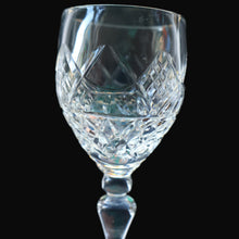 Load image into Gallery viewer, SET OF SIX EDINBURGH CRYSTAL (EDI8 Pattern) Small White Wine Glasses. SIGNED Height 4 5/8 inches
