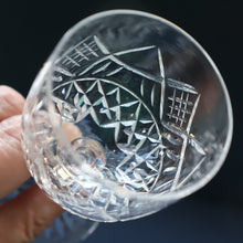 Load image into Gallery viewer, SET OF SIX EDINBURGH CRYSTAL (EDI8 Pattern) Small White Wine Glasses. SIGNED Height 4 5/8 inches
