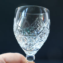 Load image into Gallery viewer, SET OF SIX EDINBURGH CRYSTAL (EDI8 Pattern) Small White Wine Glasses. SIGNED Height 4 5/8 inches
