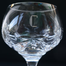 Load image into Gallery viewer, SET OF EIGHT Vintage Edinburgh Crystal HOCK Wine Glasses. STAR OF EDINBURGH: 6 1/4 inches. Engraved with letter &quot;C&quot;
