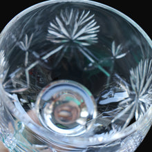 Load image into Gallery viewer, SET OF EIGHT Vintage Edinburgh Crystal HOCK Wine Glasses. STAR OF EDINBURGH: 6 1/4 inches. Engraved with letter &quot;C&quot;
