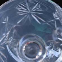 Load image into Gallery viewer, SET OF EIGHT Vintage Edinburgh Crystal HOCK Wine Glasses. STAR OF EDINBURGH: 6 1/4 inches. Engraved with letter &quot;C&quot;
