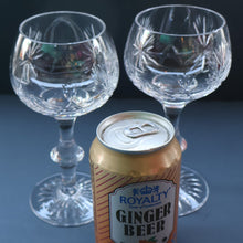 Load image into Gallery viewer, SET OF EIGHT Vintage Edinburgh Crystal HOCK Wine Glasses. STAR OF EDINBURGH: 6 1/4 inches. Engraved with letter &quot;C&quot;
