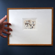 Load image into Gallery viewer, Charming Little Original Watercolour Sketch of the Dunhuang Tombs by Sir Hugh Casson (1910 - 1999). Signed with Initials
