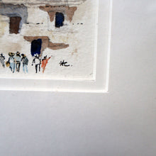 Load image into Gallery viewer, Charming Little Original Watercolour Sketch of the Dunhuang Tombs by Sir Hugh Casson (1910 - 1999). Signed with Initials
