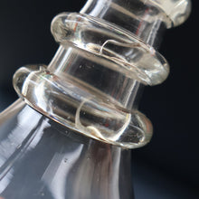 Load image into Gallery viewer, ANTIQUE GEORGIAN Hand-Blown Hooped Neck Decanter with Original Mushroom Stopper
