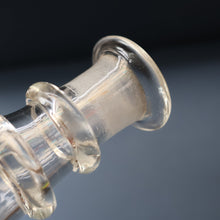 Load image into Gallery viewer, ANTIQUE GEORGIAN Hand-Blown Hooped Neck Decanter with Original Mushroom Stopper
