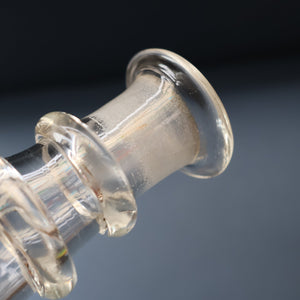 ANTIQUE GEORGIAN Hand-Blown Hooped Neck Decanter with Original Mushroom Stopper