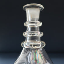 Load image into Gallery viewer, ANTIQUE GEORGIAN Hand-Blown Hooped Neck Decanter with Original Mushroom Stopper
