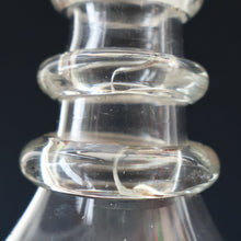 Load image into Gallery viewer, ANTIQUE GEORGIAN Hand-Blown Hooped Neck Decanter with Original Mushroom Stopper

