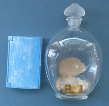 Load image into Gallery viewer, 1930s ART DECO Miniature Lily of the Valley Perfume Bottle in Early Plastic Box. ATKINSON&#39;S, LONDON &amp; an Art Nouveau Lalique Perfume Bottle
