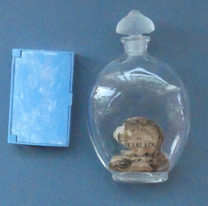 1930s ART DECO Miniature Lily of the Valley Perfume Bottle in Early Plastic Box. ATKINSON'S, LONDON & an Art Nouveau Lalique Perfume Bottle
