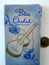 Load image into Gallery viewer, Very Rare 1930s Delavelle Blue Orchid Perfume Bottle in Novelty Guitar Case
