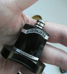 1930s ART DECO Miniature Saville's MISCHIEF Perfume Bottle in Top Hat Box 