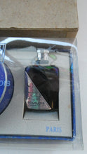 Load image into Gallery viewer, 1930s ART DECO Bourjois &quot;Evening In Paris&quot; Miniature Perfume Bottle and Full Face Powder Box
