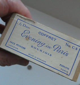 1930s ART DECO Bourjois "Evening In Paris" Miniature Perfume Bottle and Full Face Powder Box