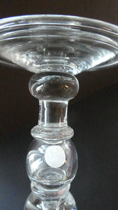 Rare KING EDWARD VII (1902) Engraved Coronation Glass with Hollow Stem Containing a Silver Three Pence Coin