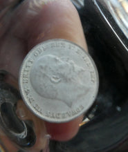 Load image into Gallery viewer, Rare KING EDWARD VII (1902) Engraved Coronation Glass with Hollow Stem Containing a Silver Three Pence Coin
