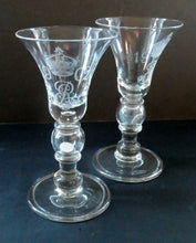 Load image into Gallery viewer, Rare KING EDWARD VII (1902) Engraved Coronation Glass with Hollow Stem Containing a Silver Three Pence Coin
