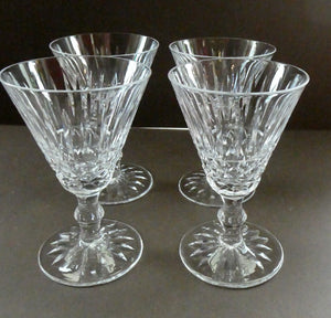 FOUR Vintage WATERFORD CRYSTAL "Tramore (Cut)" White Wine or Claret Glass. 5 1/4 inches in height