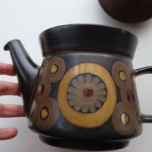 Load image into Gallery viewer, LARGE 1960s DENBY Arabesque Stoneware Teapot. Height 6 1/4 inches
