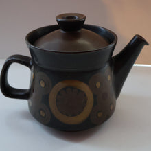 Load image into Gallery viewer, LARGE 1960s DENBY Arabesque Stoneware Teapot. Height 6 1/4 inches
