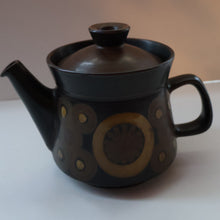 Load image into Gallery viewer, LARGE 1960s DENBY Arabesque Stoneware Teapot. Height 6 1/4 inches
