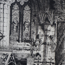 Load image into Gallery viewer, 1928 Etching of Rosslyn Chapel by Albany E. Howarth. Signed in Pencil
