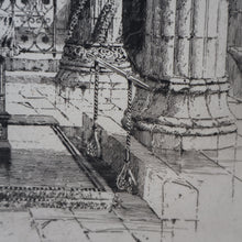 Load image into Gallery viewer, 1928 Etching of Rosslyn Chapel by Albany E. Howarth. Signed in Pencil
