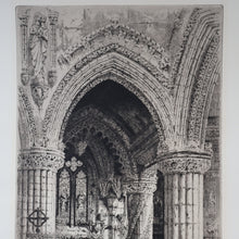 Load image into Gallery viewer, 1928 Etching of Rosslyn Chapel by Albany E. Howarth. Signed in Pencil
