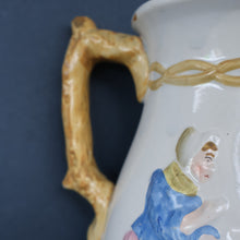 Load image into Gallery viewer, SCOTTISH POTTERY. Antique VICTORIAN 1860s Jug by Bells Pottery, Glasgow.  "The Fishwives" Pattern
